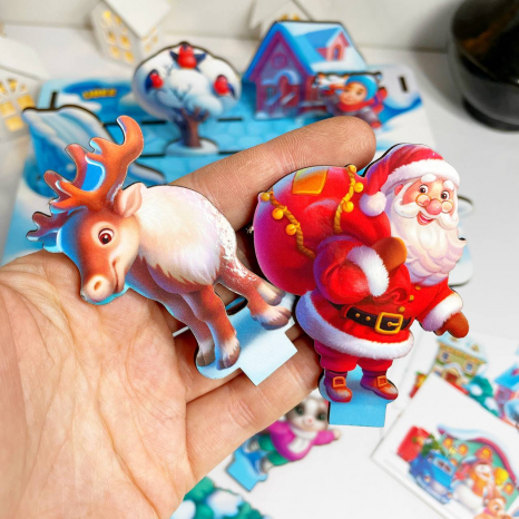 Деревянная игра на развитие пространственного мышления Новогодняя панорама ПСД230 Ань-Янь