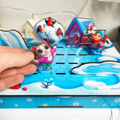 Деревянная игра на развитие пространственного мышления Новогодняя панорама ПСД230 Ань-Янь