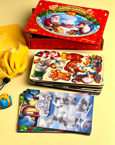 Дитяча настільна гра Новорічне Лото ПСД235 Ань-Янь