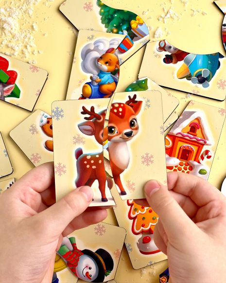 Дерев'яні пазлі для малюків Новорічні половинки ПСД238 Ань-Янь