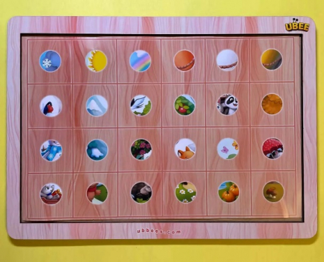 Пазл дерев'яний з фоном-підказкою Пори року, Ubee, ПСД241