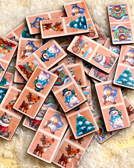 Дитяча настільна гра  Новорічне доміно ПСД242 Ань-Янь