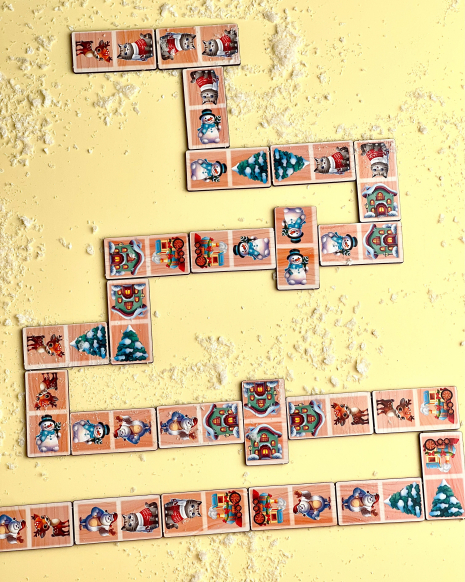 Дитяча настільна гра  Новорічне доміно ПСД242 Ань-Янь