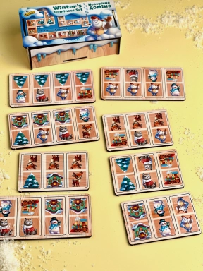 Дитяча настільна гра  Новорічне доміно ПСД242 Ань-Янь