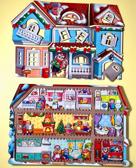 Пазл дитячий фігурний "Котячий дім", Ань-Янь. ПСД248