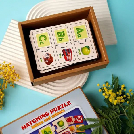 Дерев' яні пазли- половинки "Англійська абетка та кольори" ПСД253 Ань-Янь