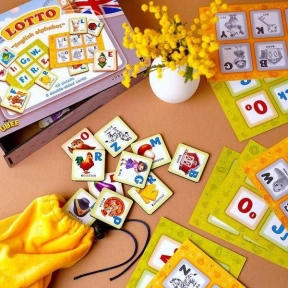 Логічна гра Лото "Англійська абетка" ПСД255 Ань-Янь