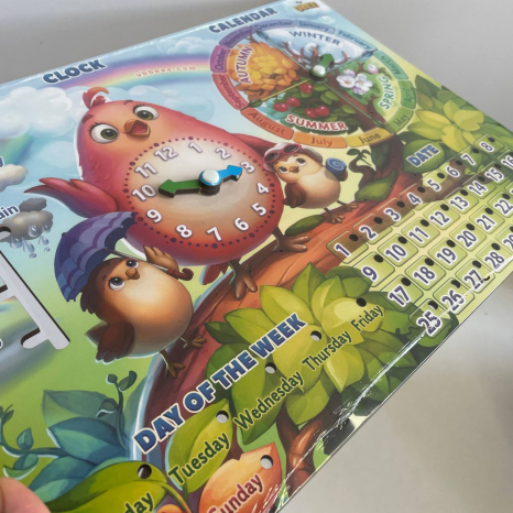 Календар-годинник Пташки Англійською мовою ПСД260