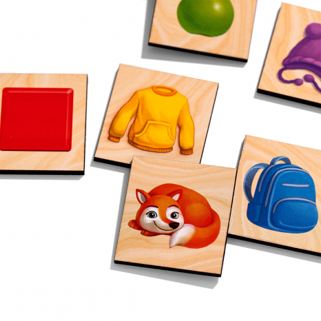 Дерев'яна гра сортер - класифікатор Асоціації кольори - 3 ПСД268 Ubee