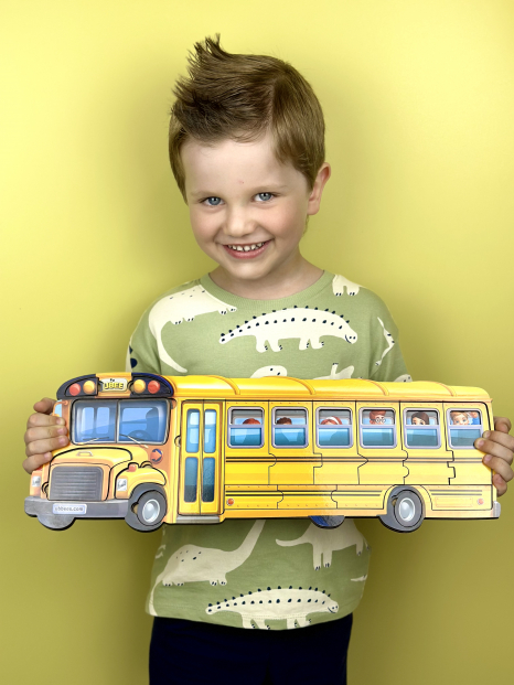 Багатошаровий дерев'яний пазл Шкільний автобус (50 деталей) ПСД270 Ubee