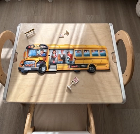 Многослойный пазл Школьный автобус (50 деталей) ПСД270 Ubee