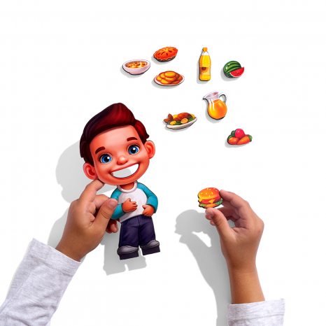 Деревянная игра с липучками Наведи порядок в комнате и накорми Ваню ПСД271 Ubee