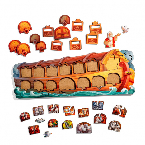 Дерев'яний двошаровий пазл Ноїв ковчег Ubee ПСД275