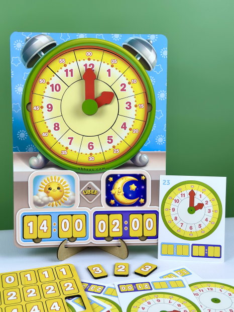 Деревянная развивающая игра Часы - Учим время ПСД279 Ubee