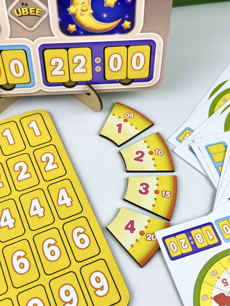 Деревянная развивающая игра Часы - Учим время ПСД279 Ubee