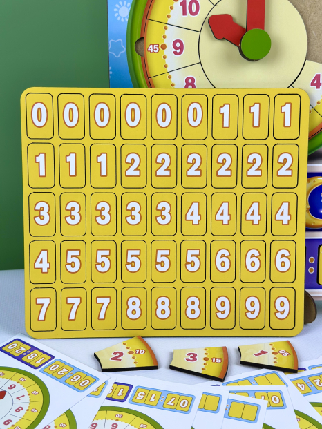 Деревянная развивающая игра Часы - Учим время ПСД279 Ubee