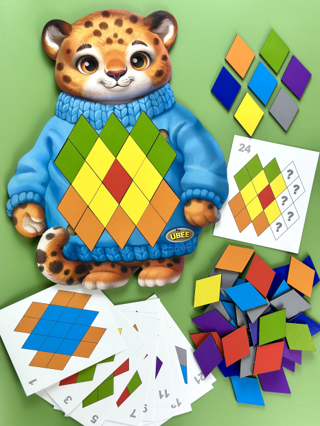 Деревянная мозаика с карточками – заданиями Гепард ПСД289 Ubee