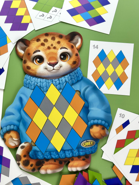 Деревянная мозаика с карточками – заданиями Гепард ПСД289 Ubee