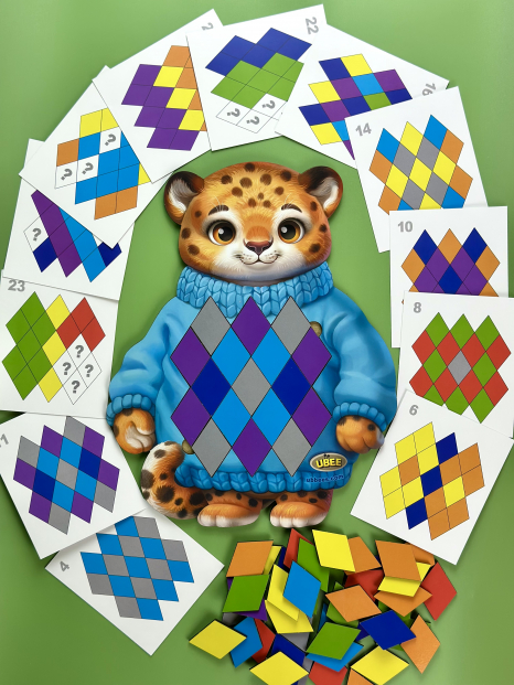 Деревянная мозаика с карточками – заданиями Гепард ПСД289 Ubee