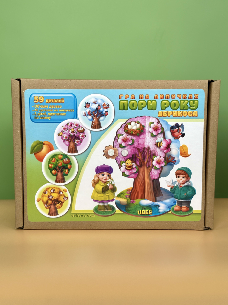 Дерев'яна гра - сортер на липучках Пори року Ubee ПСД295