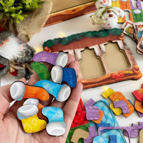 Двошаровий пазл-вкладка з картками «Тваринки у ліжечку» Ubee ПСД302