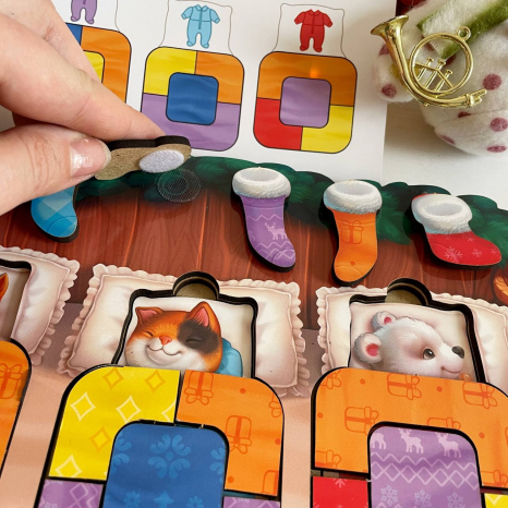 Двошаровий пазл-вкладка з картками «Тваринки у ліжечку» Ubee ПСД302