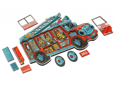 Сортер-пазл "Ведмедики-пожежники" Ань-Янь. ПСФ005