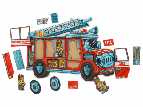 Сортер-пазл "Ведмедики-пожежники" Ань-Янь. ПСФ005