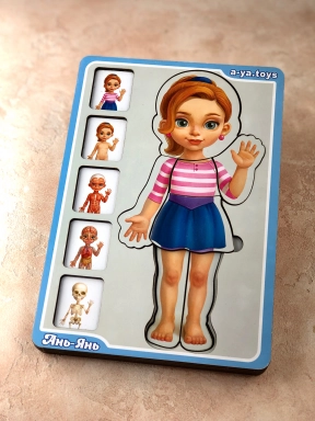 Сортер-пазл "Анатомія людини - дівчинка" Ань-Янь. ПСФ025