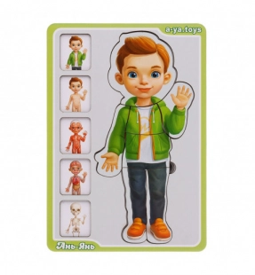 Сортер-пазл "Анатомия человека – мальчик" Ань-Янь. ПСФ026