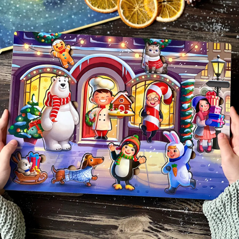 Сортер-вкладыш большой "Новогодний -4" Ань-Янь ПСФ033