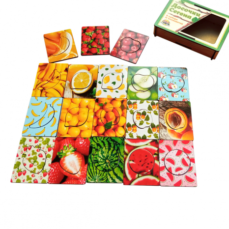 Дерев'яні пазли-сортер Дощечки Сегена Фрукти Ubee ПСФ035