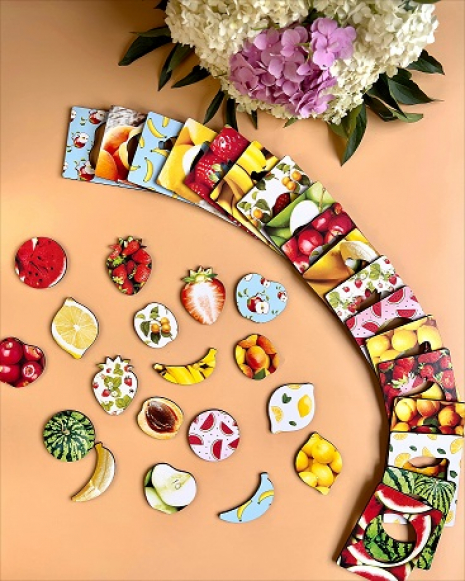 Дерев'яні пазли-сортер Дощечки Сегена Фрукти Ubee ПСФ035