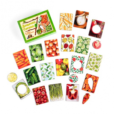 Дерев'яні пазли-сортер Дощечки Сегена Овочі Ubee ПСФ036