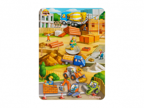 Игра на липучке с карточками "Строительная площадка" Ань-Янь. ПСФ037