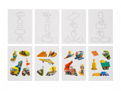 Игра на липучке с карточками "Строительная площадка" Ань-Янь. ПСФ037