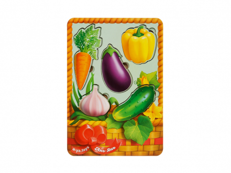 Вкладиші більше-менше "Кошик з овочами-1" Ань-Янь. ПСФ042