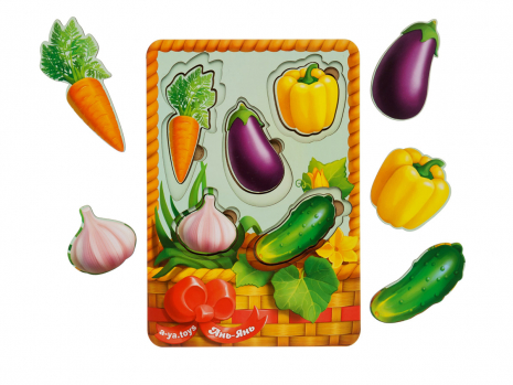 Вкладиші більше-менше "Кошик з овочами-1" Ань-Янь. ПСФ042