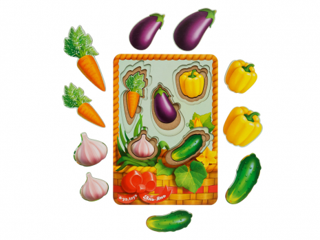 Вкладиші більше-менше "Кошик з овочами-1" Ань-Янь. ПСФ042