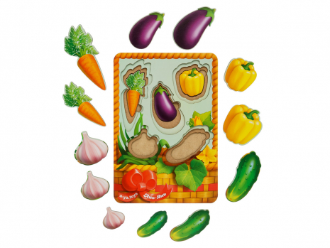 Вкладиші більше-менше "Кошик з овочами-1" Ань-Янь. ПСФ042