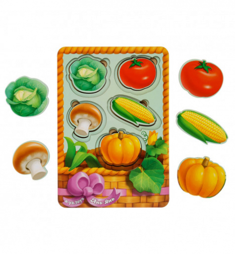 Вкладыши больше-меньше "Корзинка с овощами - 2", Ubee, ПСФ043