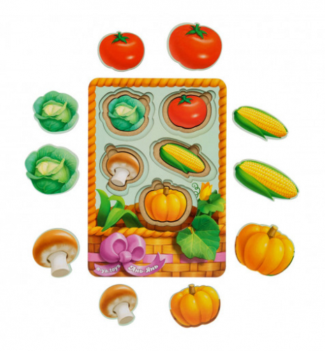 Вкладыши больше-меньше "Корзинка с овощами - 2", Ubee, ПСФ043