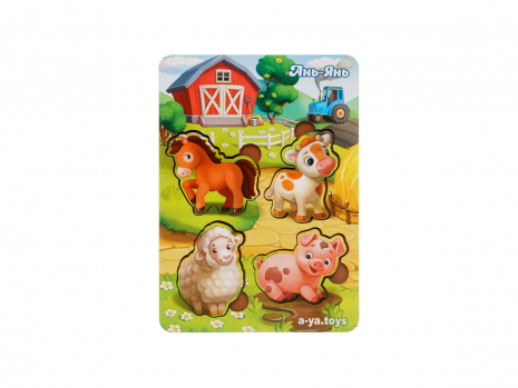 Вкладиші "Домашні тварини-1" (фон з підказкою) Ань-Янь. ПСФ053