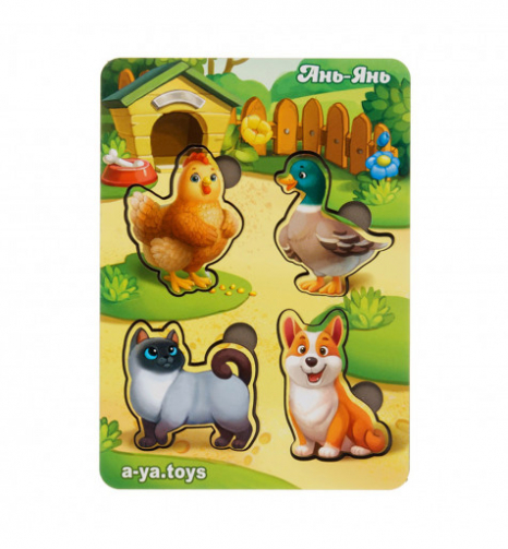 Вкладыши "Домашние животные - 2" (фон с подсказкой) Ань-Янь ПСФ054
