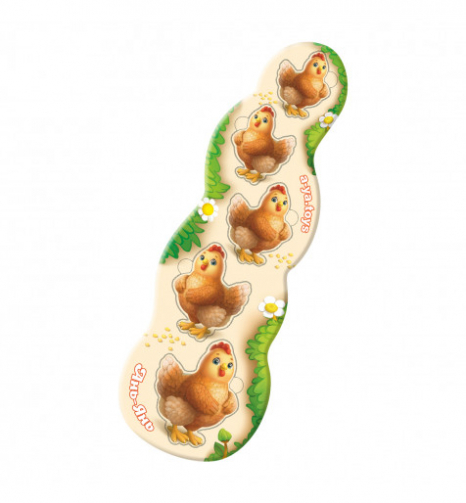 Дерев'яна рамка-вкладка більше-менше "Курочки" Ubee ПСФ064