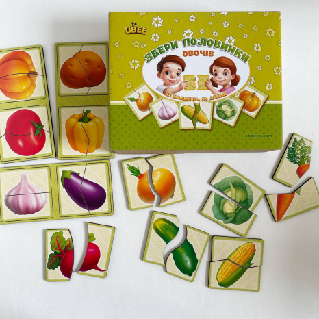 Пазл "Половинки. Овочі" Ань-Янь. ПСФ074