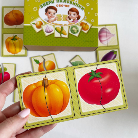 Пазл "Половинки. Овочі" Ань-Янь. ПСФ074