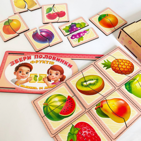 Пазл "Половинки. Фрукти" Ань-Янь. ПСФ075