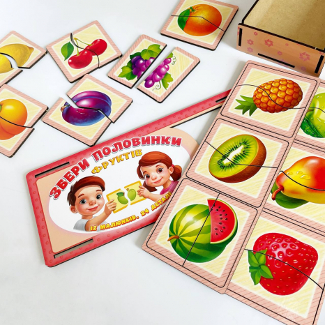 Пазл "Половинки. Фрукти" Ань-Янь. ПСФ075