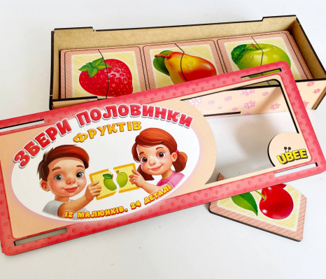 Пазл "Половинки. Фрукти" Ань-Янь. ПСФ075